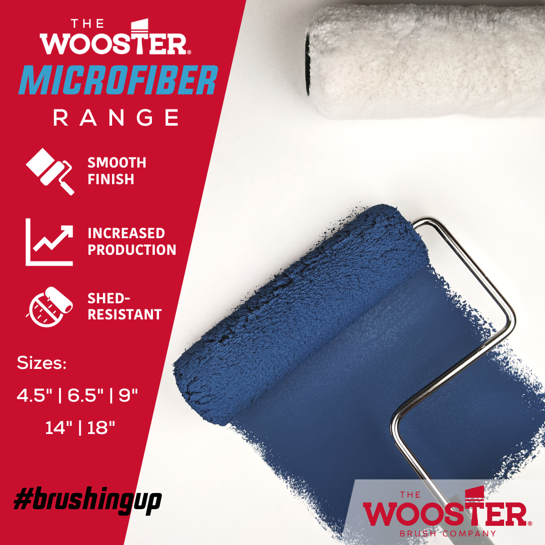 The Wooster Microfiber Roller Range